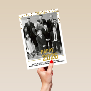 Nieuwjaar 2026 Fotokaart meertalig
