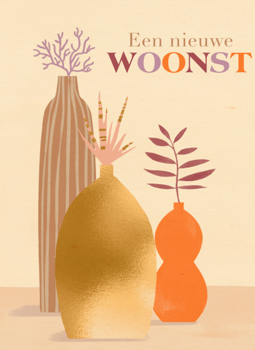 Houten Kaart Felicitatie Nieuwe Woning | Houten Kaart Hallmark | Felicitatie Nieuwe Woning | Sierlijke Planten Voor Een Nieuwe Woonst