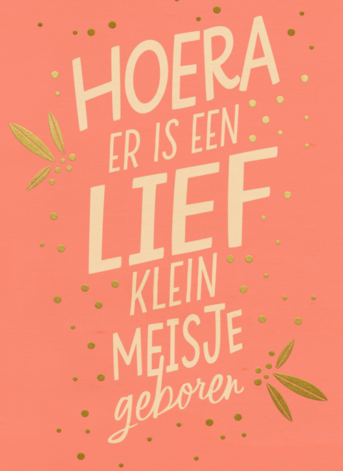 hoera er is een lief klein meisje geboren