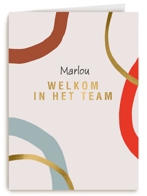 nieuwe baan kaart welkom