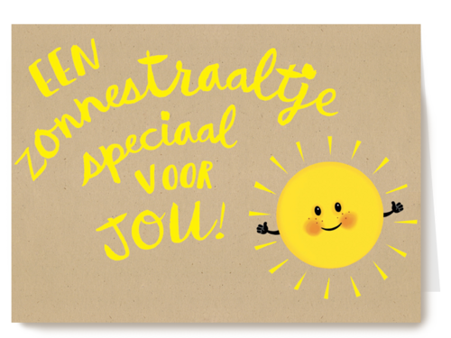een mooi zonnestraaltje speciaal voor jou