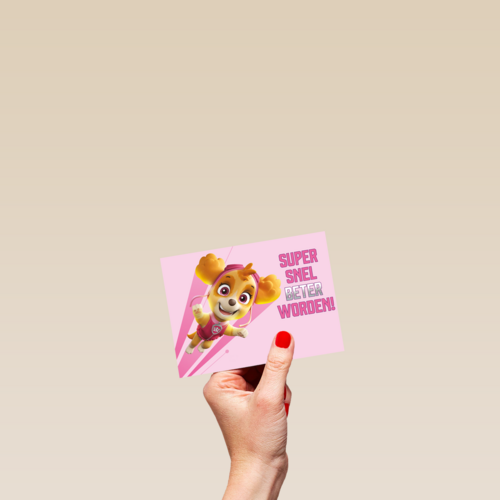 Paw Patrol beterschapskaart meisje