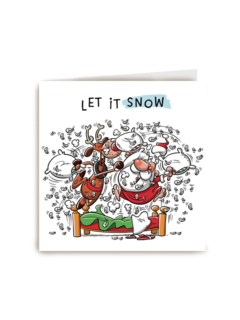 Kerstkaart let it snow