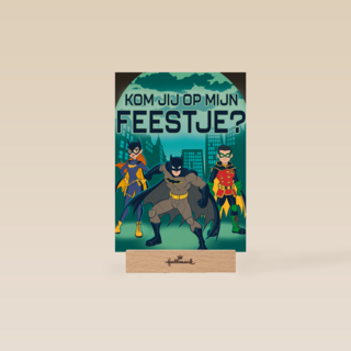 Batman uitnodiging kinderfeestje