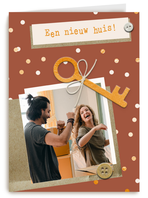 Kaart Hallmark | Felicitatie Nieuwe Woning | Verhuisd Fotokaart Een Nieuw Huis