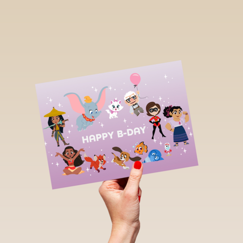 Felicitatiekaart Disney Pixar congrats