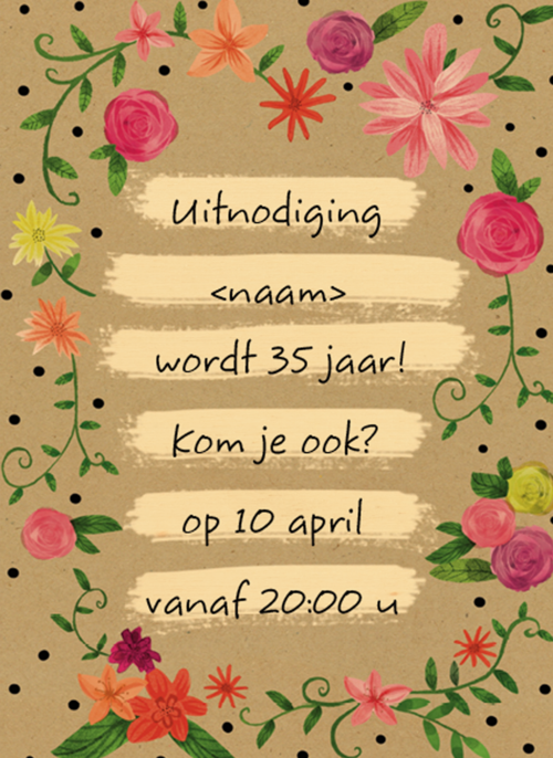 Houten Kaart Verjaardagsfeest Feest | Verjaardag Vieren Uitnodiging