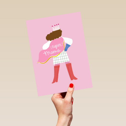 moederdag kaart super mama