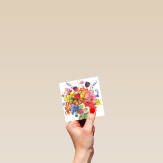 Kaart flowers by Marjolein Bastin Boeket bloemen blanco