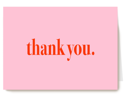 bedanktkaart thank you roze