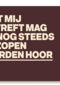 Gezakt kaart er mag nog steeds gezopen worden hoor