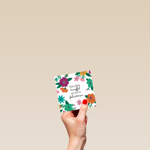 bloemen en een dikke knuffel