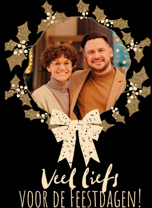 Houten kaart Kerst | Hallmark | Houten kaart Kerst Nieuwjaar | Hallmark | Veel liefs voor de feestdagen met deze fotokaart