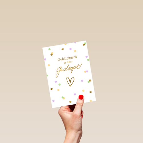 Gefeliciteerd gedoopt confetti