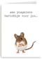 Zomaar kaart een piepklein berichtje Furry cuddles muis