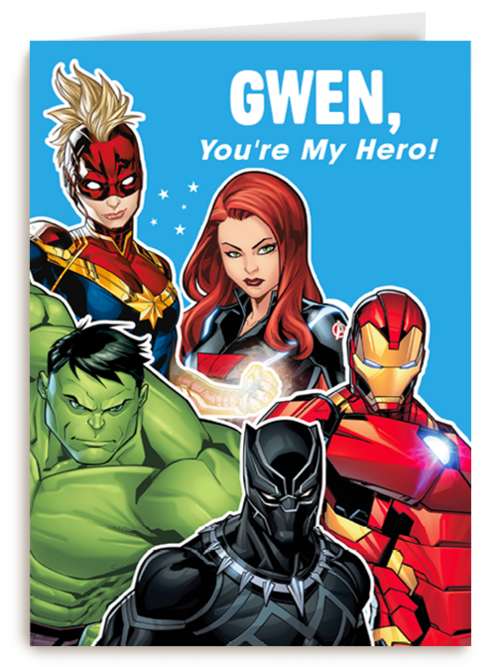 Verjaardagskaart Avengers you are my hero