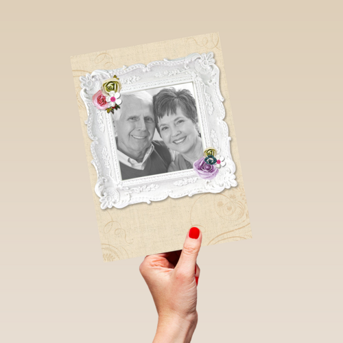 fotokaart onze ouders zijn zoveel jaar getrouwd