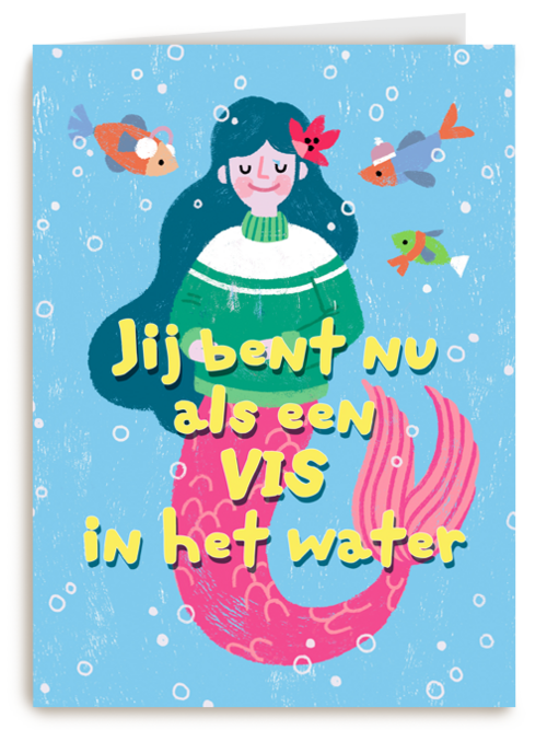 zwemdiploma kaart vis in het water