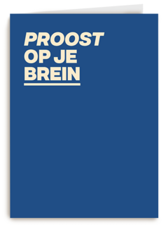 Geslaagd kaart Proost op je brein