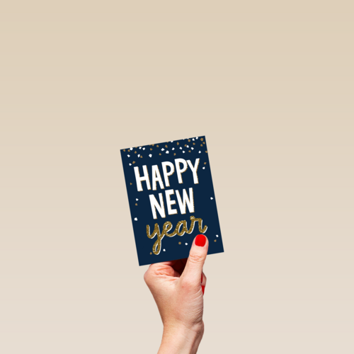 happy new year blue