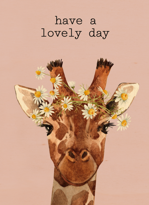 verjaardag kaart hip have a lovely day giraffe