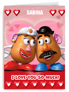 Toy Story liefde kaart Mr en Mrs Potatohead