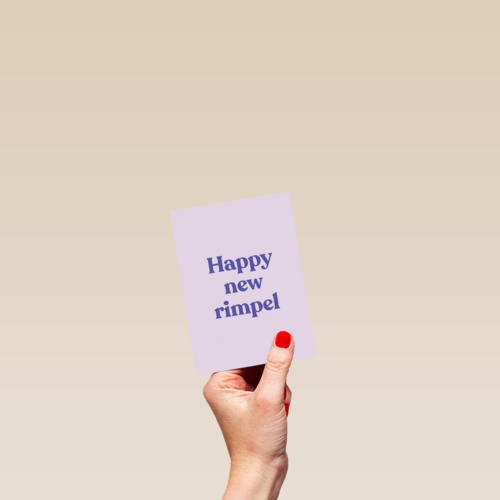 Verjaardagskaart vrouw grappig Happy new rimpel