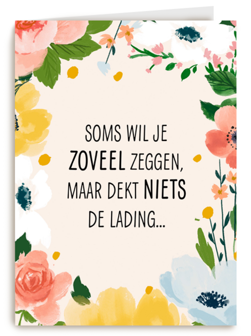Kaart Hallmark | Herinnering | Sterktekaart Soms Wil Je Zoveel Zeggen