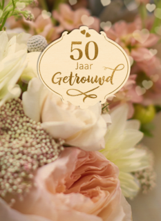 Huwelijkskaart 50 jaar getrouwd