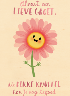 moederdag kaart klassiek alvast een lieve groet