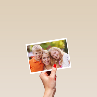 fotokaart witte rand liggend