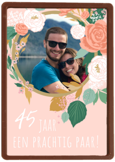 45 jaar een prachtig paar fotokaart