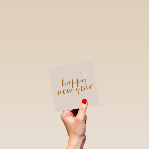 nieuwjaarskaart hiphappy new year sterretjes