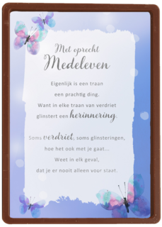 Condoleancekaart Met oprecht medeleven More than words