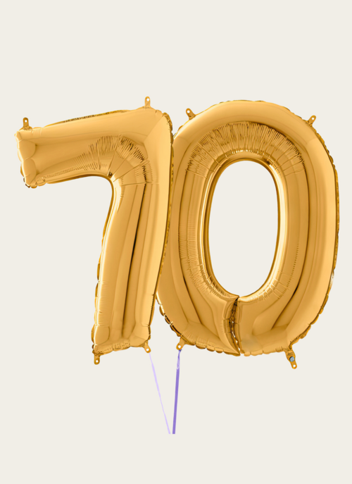 Hallmark Cijferballon 70 Jaar Goud XL |  Cadeau Ballonnen |
