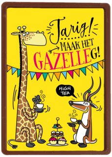 verjaardagskaart maak het gazellig