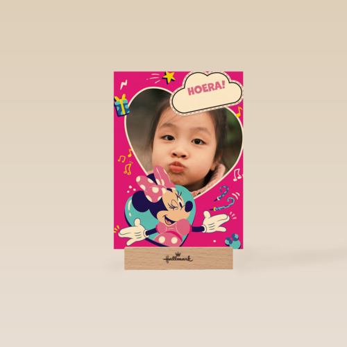 Minnie Mouse fotokaart verjaardag