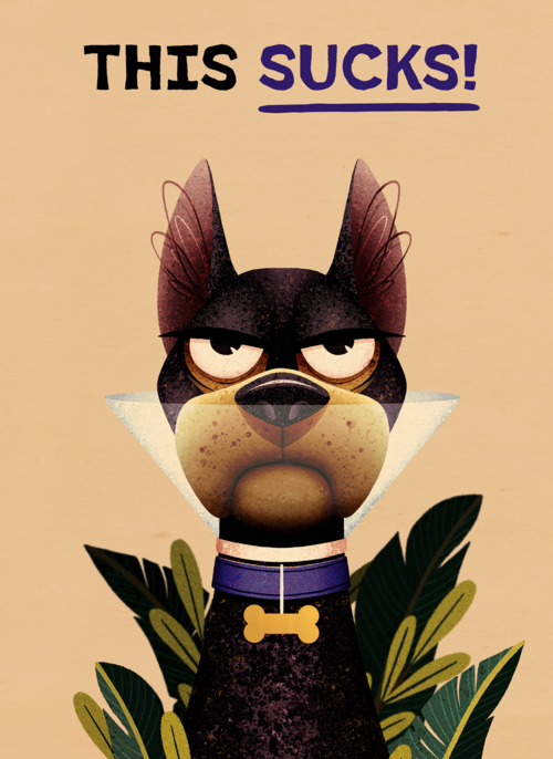 Houten Kaart | This Sucks Dog Folio