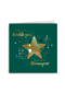 Kerstkaart groen gouden ster