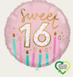 Ballon Verjaardag Sweet Sixteen Roze Eco