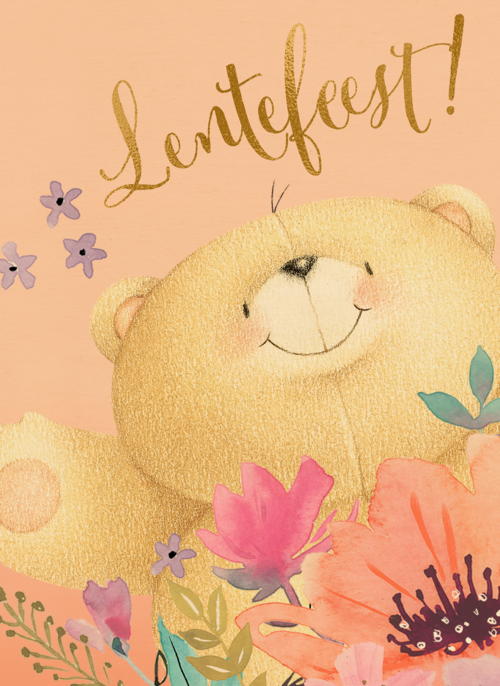 Houten Kaart Lentefeest | Houten Kaart Hallmark | Lentefeest | Forever Friends Lentefeest