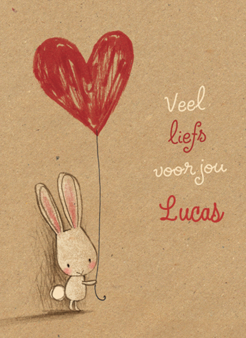 Houten Kaart Beterschapskaarten | Houten Kaart Hallmark | Beterschapskaarten | Een Konijntje Voor Jou