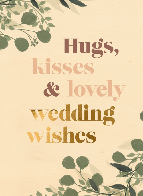 Houten Kaart Huwelijksjubileum | Houten Kaart Hallmark | Huwelijksjubileum | Love Story Hugs Kisses