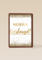 geslaagd kaart hoera geslaagd gouden letters