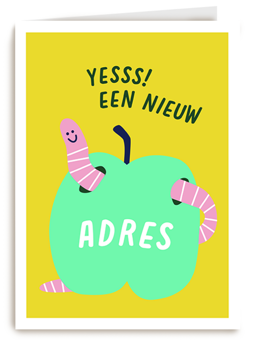 Kaart Hallmark | Felicitatie Nieuwe Woning | Nieuwe Woning Kaart Yes Een Nieuw Adres