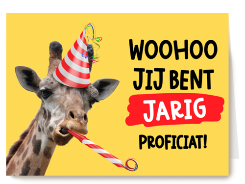 Woohoo jij bent jarig proficiat!