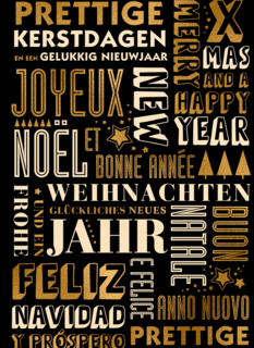 Kerstkaart zakelijk meerdere talen