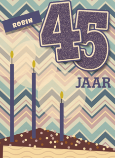 verjaardag leeftijden taart 45