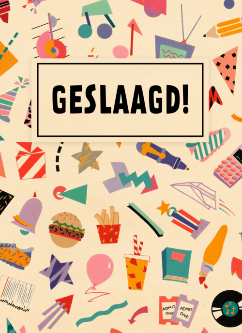 Houten Kaart Diploma | Hallmark | Houten Kaart Hallmark | Diploma | Geslaagd Kaart Icoontjes