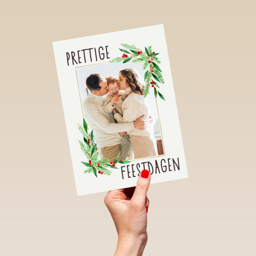 Kerstkaart foto klassiek kader